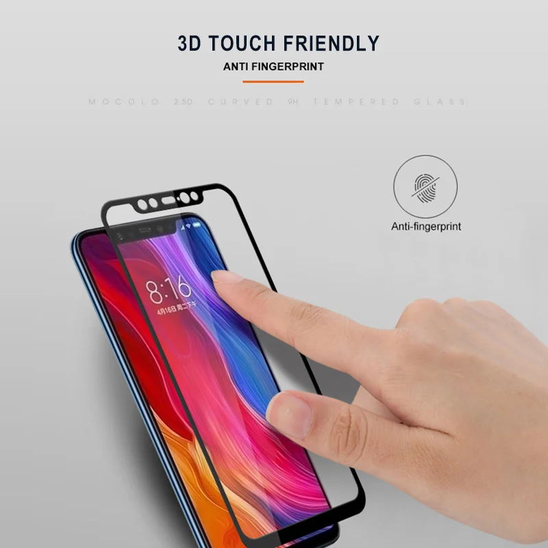 ESVNE 3D Full cover 9H protective glass on For Xiaomi PocoPhone F1 Tempered Glass HD Screen Protector | Мобильные телефоны и