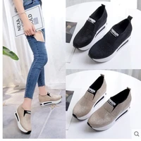 2022hot platform wedges spring autumn women casual shoes comfortable platform shoes womens height increase shoes hidden wedge