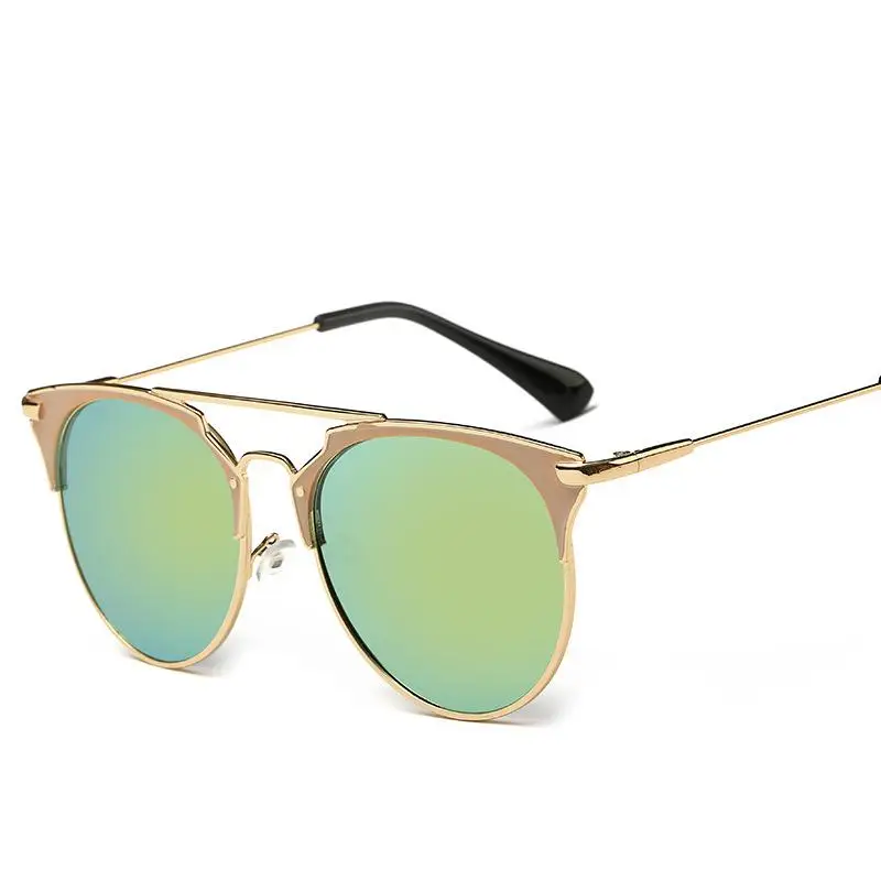 Очки солнцезащитные женские квадратные модные зеркальные металлические