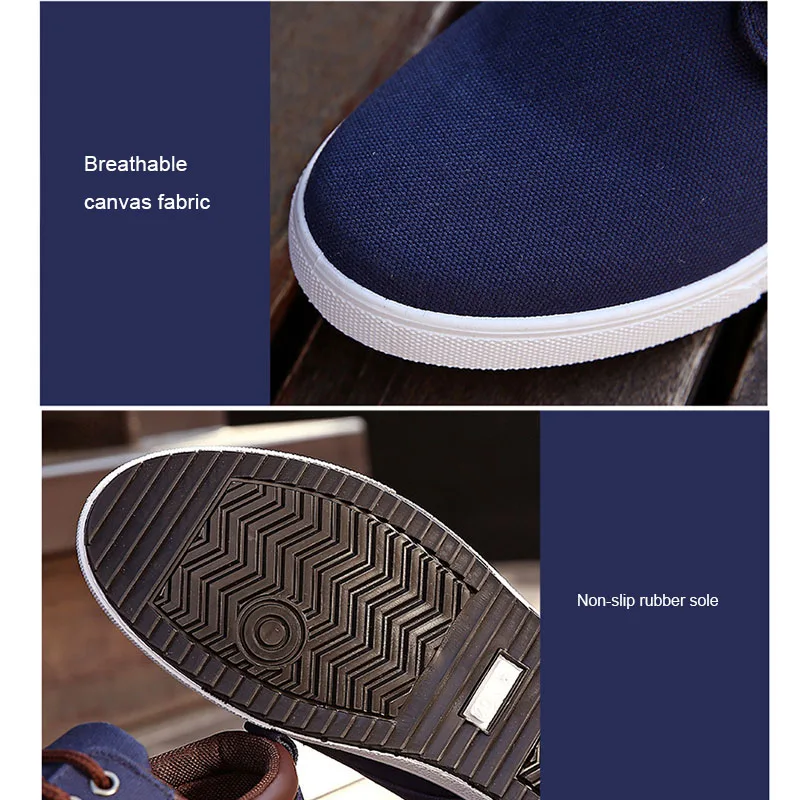 New Canvas Shoes For Men breathable Comfortable Casual Mens Fashion Lace-Up Brand Flat Loafers 2018 | Обувь