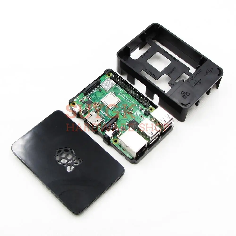 Черный Официальный чехол для Raspberry Pi 3 Model B+ плюс ABS пластиковый чехол Корпус Корпуса для PI3