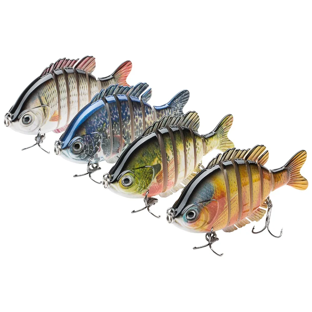 Липтический Пловцы мульти соединенный Panfish Bluegill плавающие приманки с твердой