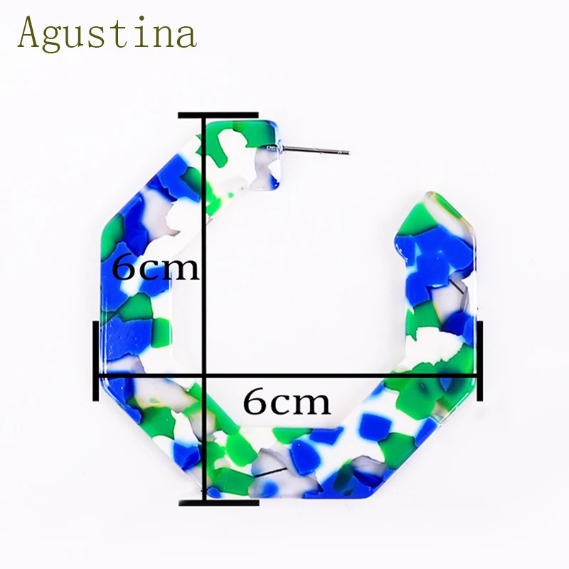 Женские серьги-подвески из акриловой смолы в богемном стиле с ацетатной звездой