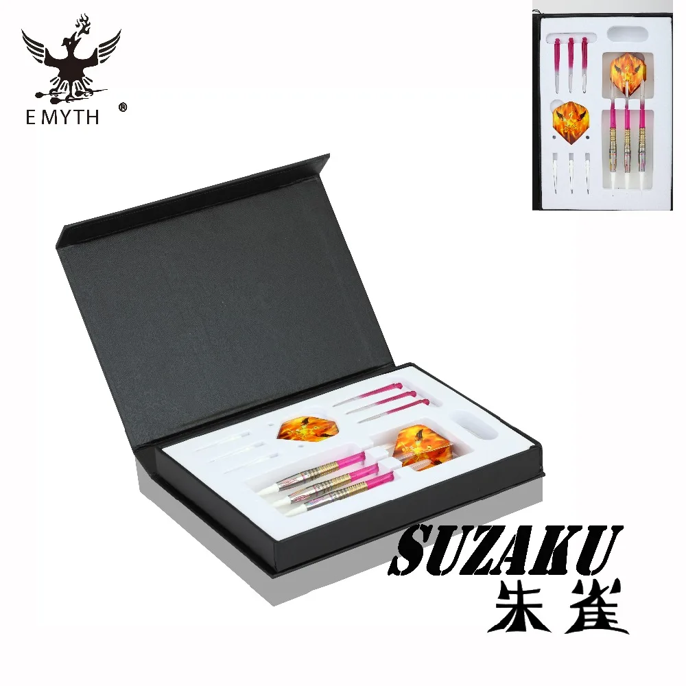E MYTH suzaku мягкий наконечник покрытие 90% Вольфрамовая дротика Набор, высокое качество Профессиональный плеер мягкие наконечники Вольфрамовая Дротика