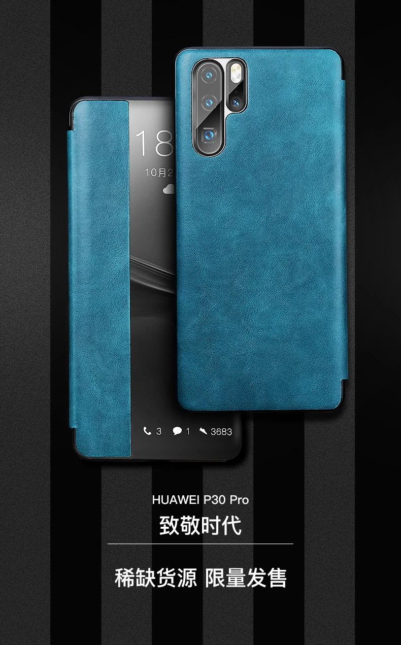 Xoomz Модный чехол из натуральной кожи с откидной крышкой для huawei P30 с розничной посылка с первым слоем из воловьей кожи, крышка для huawei P30 Pro