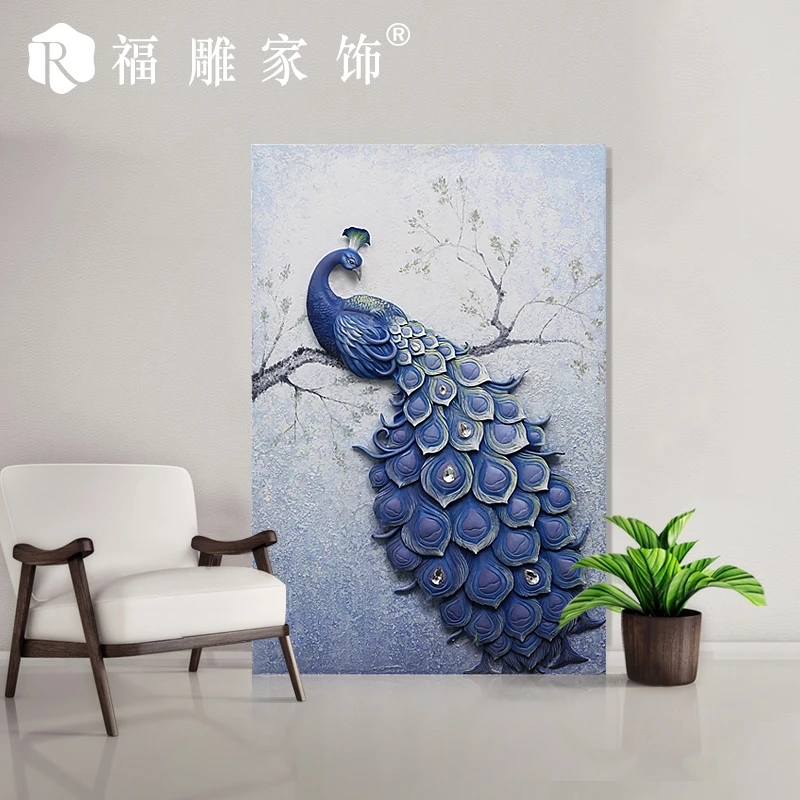 Fuzhou резная вертикальная версия рельефной картины для крыльца ручная роспись