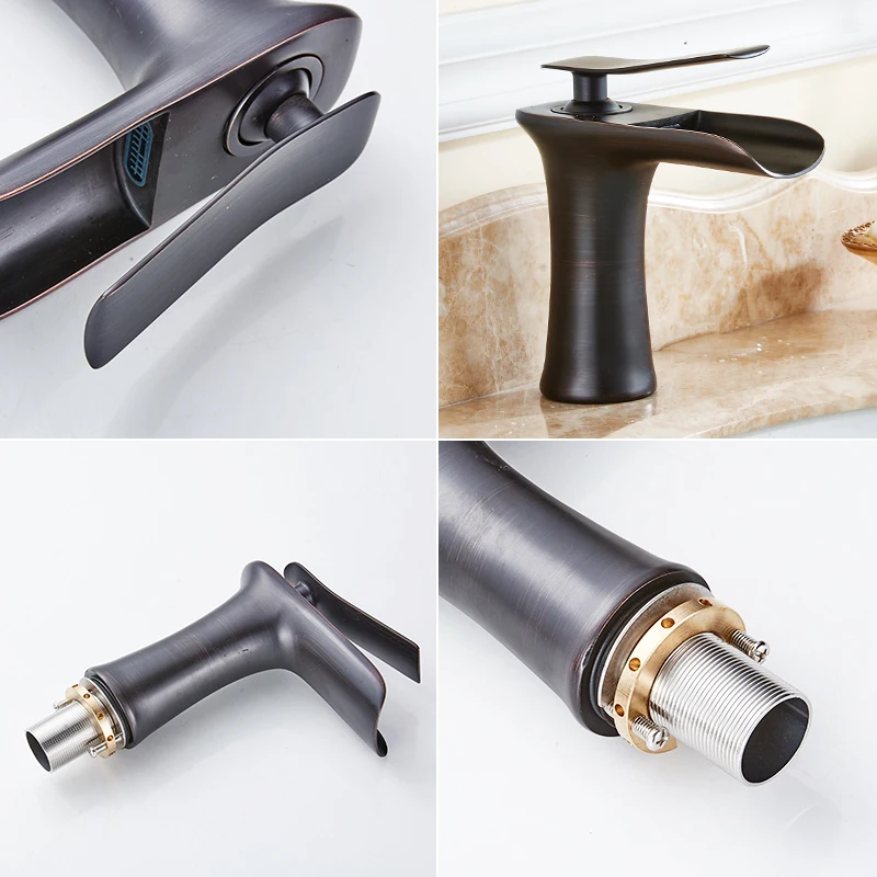 Fapully смеситель для ванной комнаты с одной ручкой раковины кран на бортике