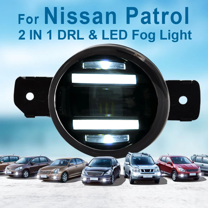Для Nissan patrol новые светодиодные противотуманные светильник с DRL Габаритные огни s