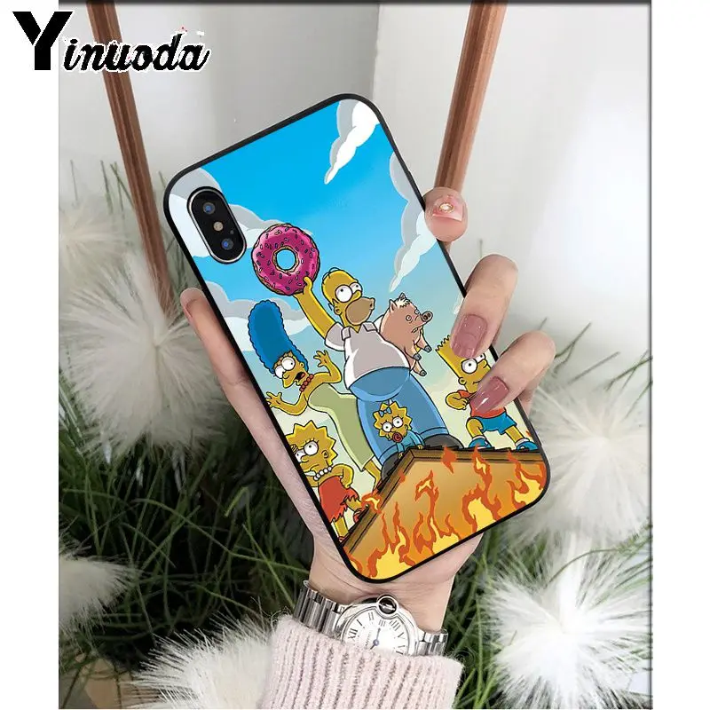 A14 Yinuoda Забавный мультфильм Симпсон аниме мягкий, силиконовый, из ТПУ чехол для телефона Apple iPhone 8 7 6S Plus X XS MAX 5 5S SE XR чехол - Цвет: A14