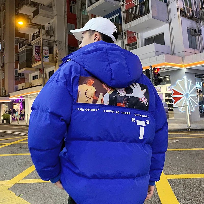 2018 зимняя новая хлопковая стеганая куртка Мужская и подростковая теплая парки