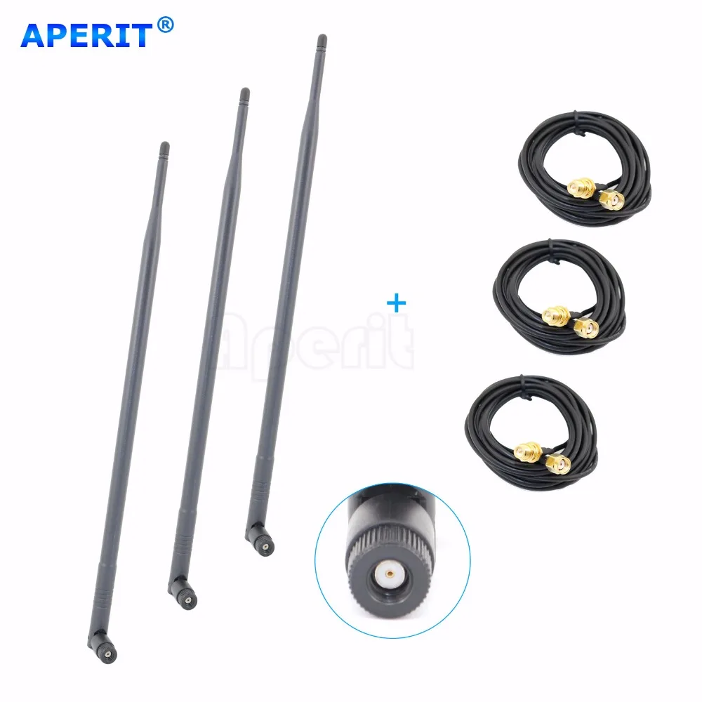 Aperit 3 9dBi 2 4g 5g WiFi RP SMA антенны + 10ft удлинительные кабели для TP Link TL WR1043ND|rp-sma antenna|wifi