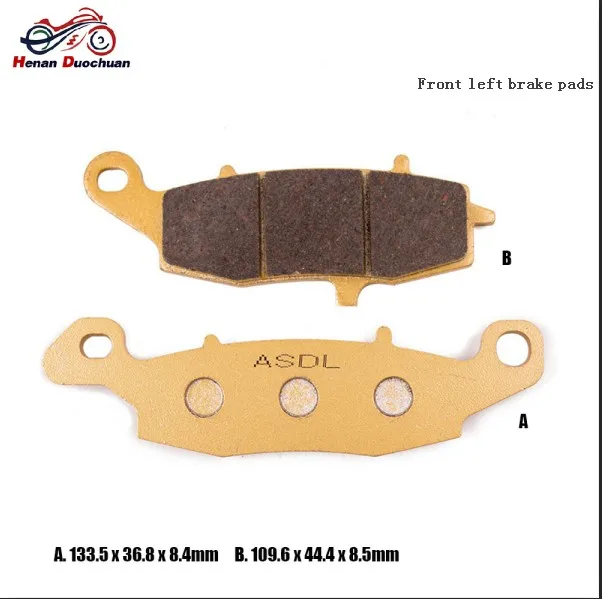 Передние и задние тормозные колодки для Kawasaki KLE 650 KLE650 Versys 07-13 ER6F ER-6F ER6N ER-6N 06-13 Z750 Z750S ZR750 04-07 GPZ1100 - Цвет: Front Left
