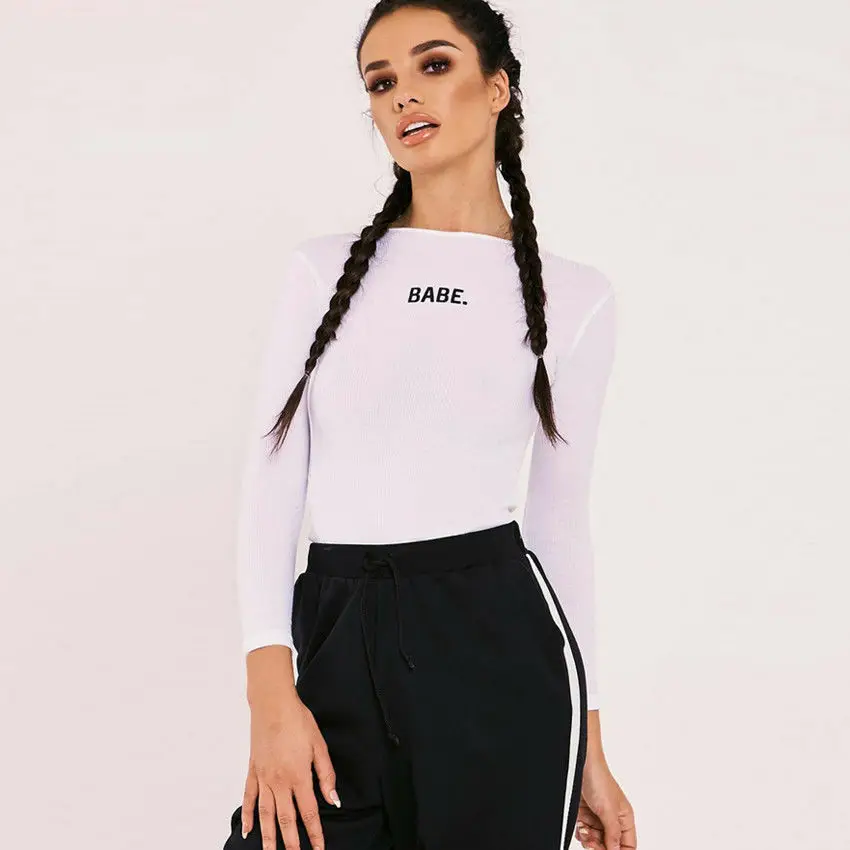 Лидер продаж оранжевое боди в стиле Харадзюку 2019 модное женское с длинным