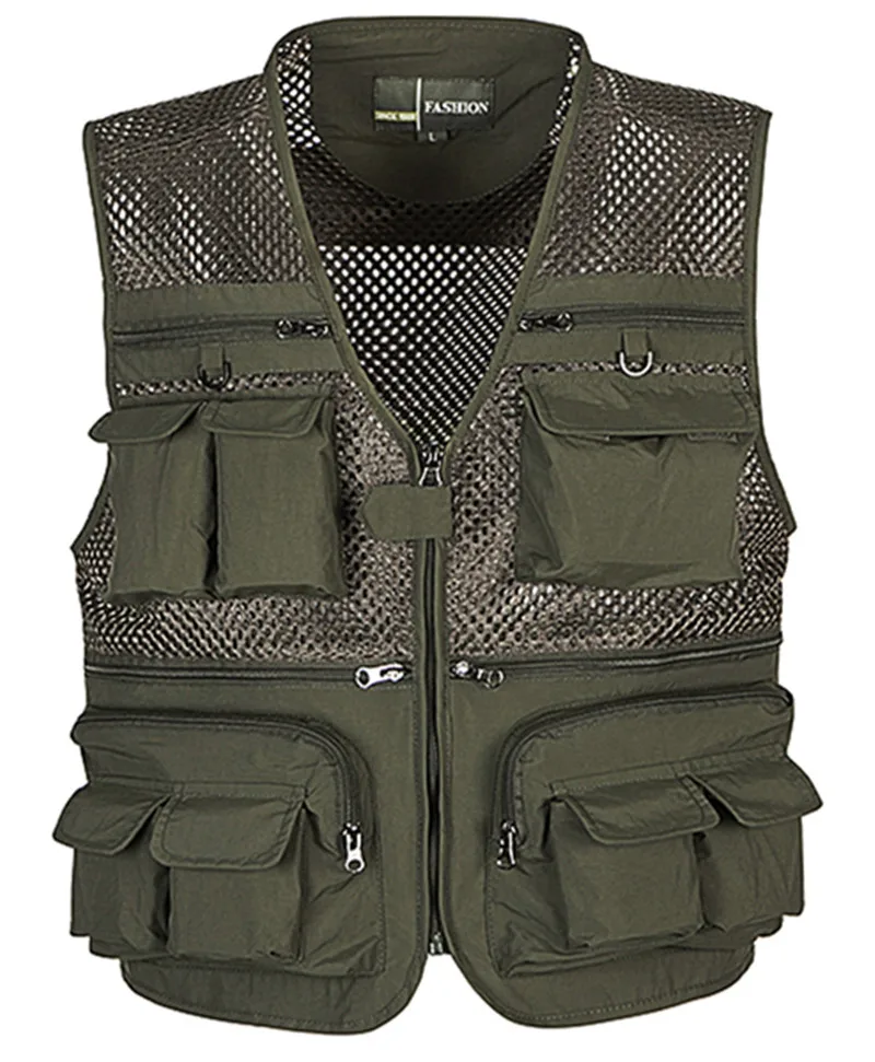 Новое поступление 2017 жилет с несколькими карманами для мужчин Профессиональная