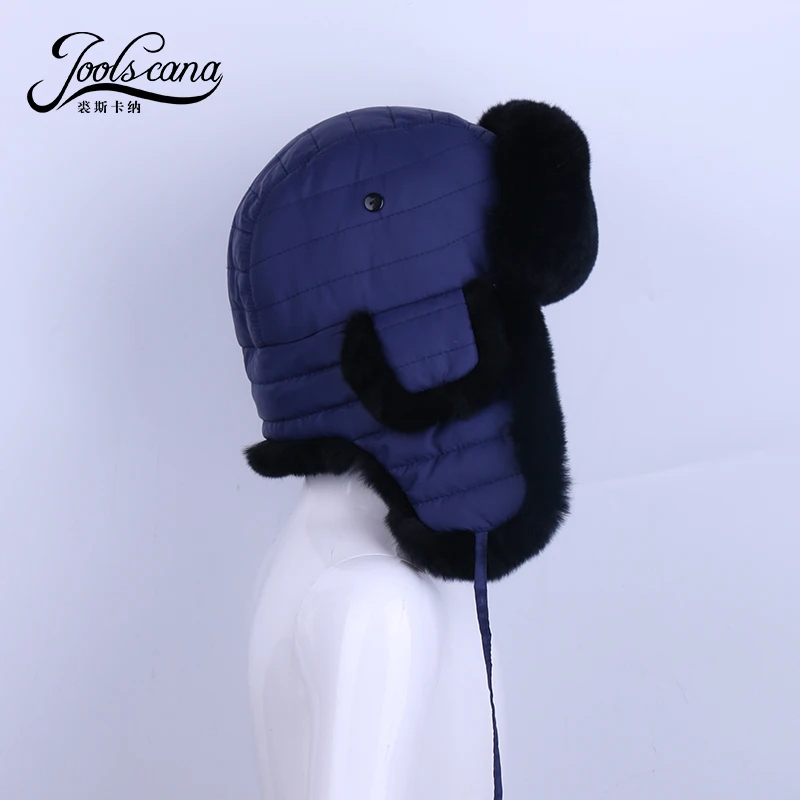 JOOLSCANA детская шапка, зимние шапки для детей, шапка для детей, меховая шапка, теплая Русская Шапка, шапка-ушанка, шапки из натурального кроличьего меха, водонепроницаемая ткань