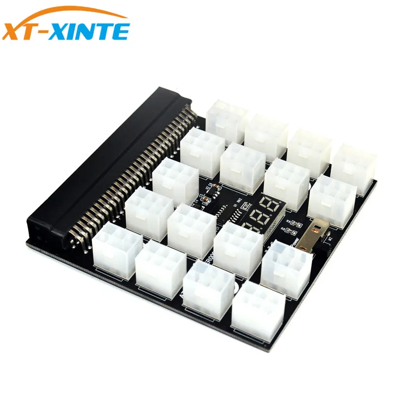 Блок питания Black PCI E 17x 6Pin адаптер для разделочной платы конвертер 12 В Ethereum BTC Antminer