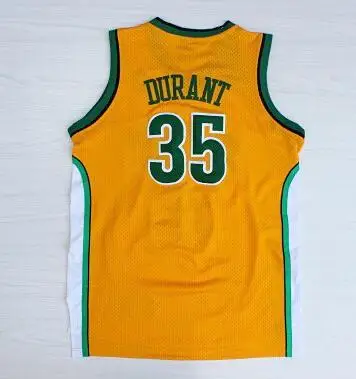 Кевин дюрант суперсоникс джерси # 35 сиэтл Sonics баскетбол кофта возврат все