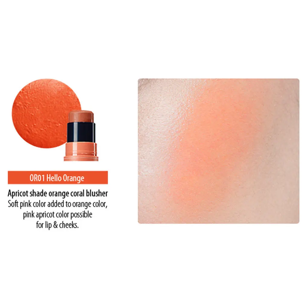 Blusher OR01 The SAEM Saemmul крем-палочка Румяна 8 г консилер для контуринга лица хайлайтеры бронзаторы матовый затенение макияж Корея Косметика - Цвет: Blusher OR01