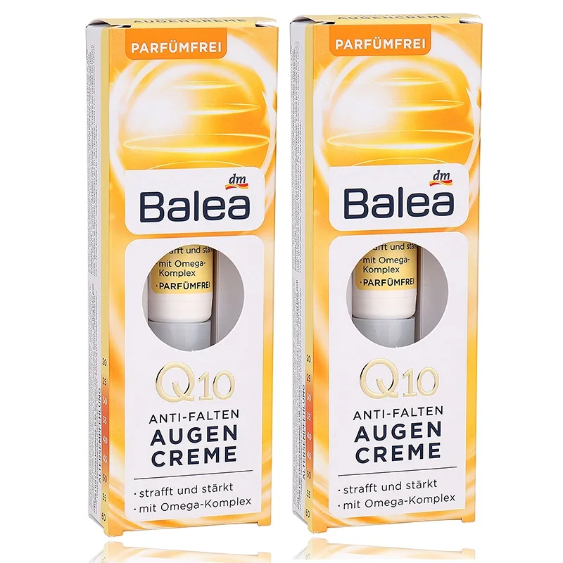 

2PCS Original Germany Balea Q10 Omega Complex Anti Aging Anti-Wrinkle Eye Cream Tightens Eye Skin Fight Swelling Dark Circles