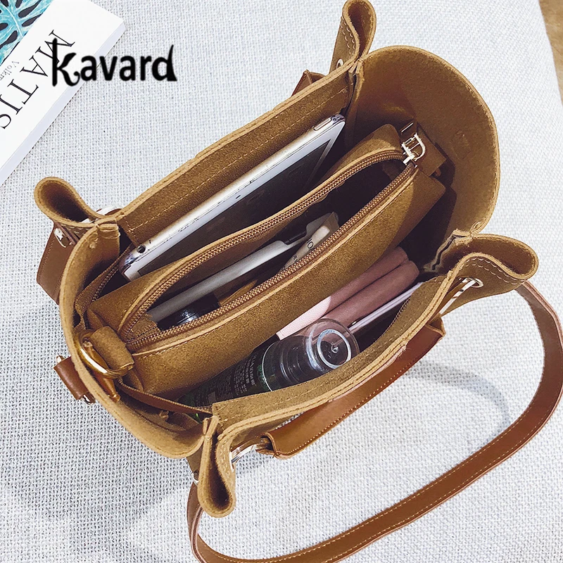 Kavard Повседневная Сумка-тоут с заклепками женская сумка на одно плечо мягкая