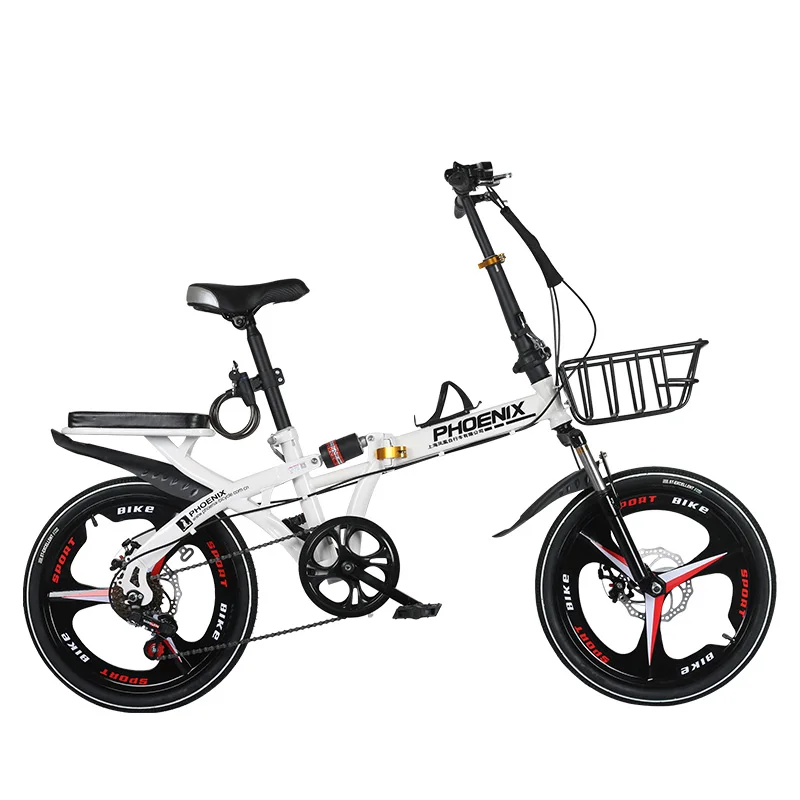 16/20 Inch 6 Speed High Quality Student Folding Bike bicicleta Men and Women Bicycle Double Disc Brake Mountain Road Kids Bike|Велосипеды|