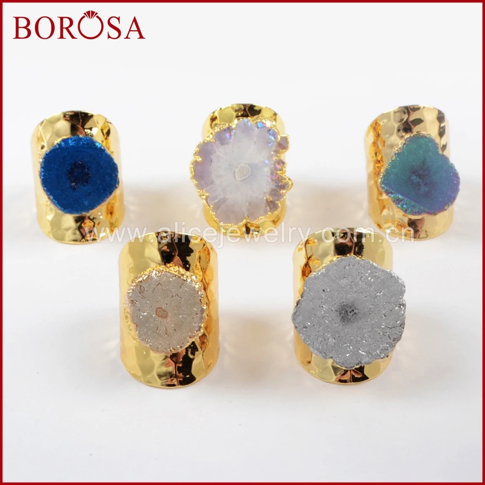 Borosa 5/10 шт. Мода Радуга Защита от солнца цветок камни камень ювелирные изделия