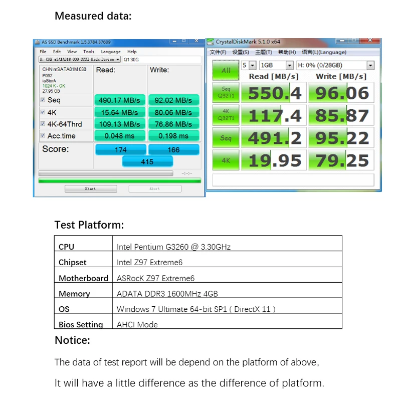 Zheino Q1 mSATA 30 GB SSD mSATA3 6 ГБ/сек. Internal Solid State Drive 2D MLC не TLC флэш-устройства хранения