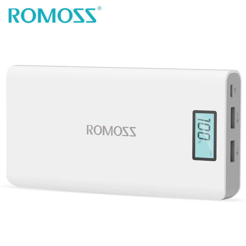 Внешний аккумулятор ROMOSS Sense 6Plus 20000 18650 мАч 2 USB порта|romoss power bank 20000mah|bank 20000mahoriginal romoss