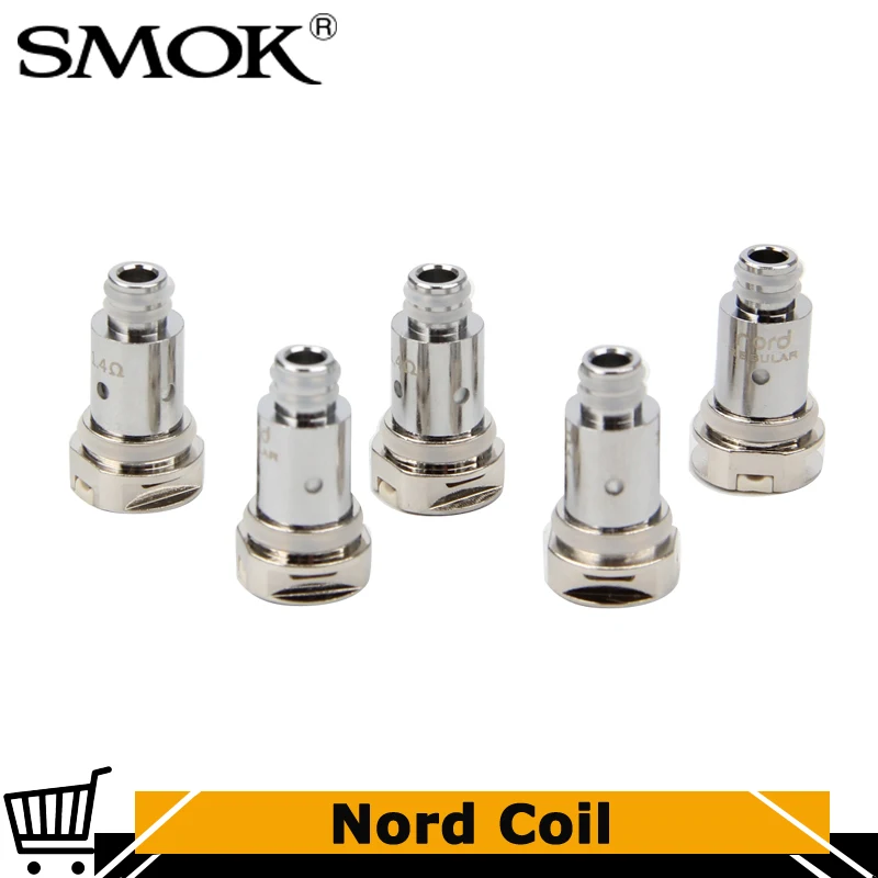 5 шт./лот оригинальная сменная катушка Smok Nord 1.4ом и сетка 0.6ом головка катушки