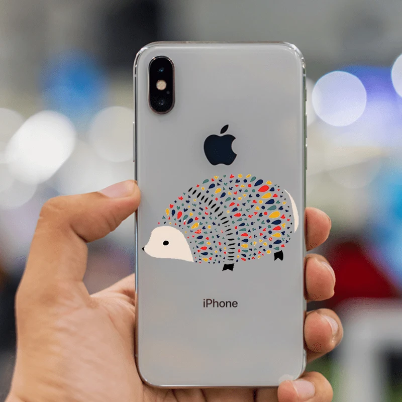Мультяшный ежик из ТПУ для iPhone X 4 4S 5 5C SE 6 6S 7 8 Plus XS Max XR|Чехлы-накладки| |