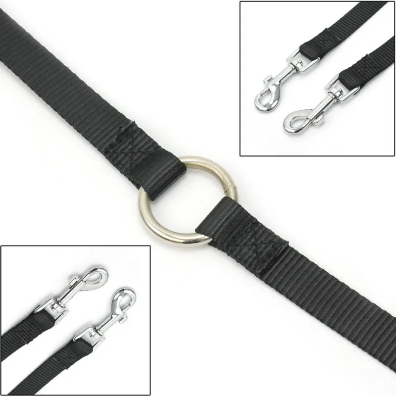 1PCS One Pulling Two-headed Dog Traction Rope Collars Harnesses Leads Leash With Polyester A Pets For Puppy W | Дом и сад
