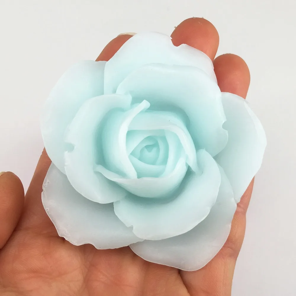 Гибкие DIY свечи ремесла формы легко разворачивать выпечки инструменты 3D цветок розы шарообразные ручной работы силиконовые мыло торт свеча плесень