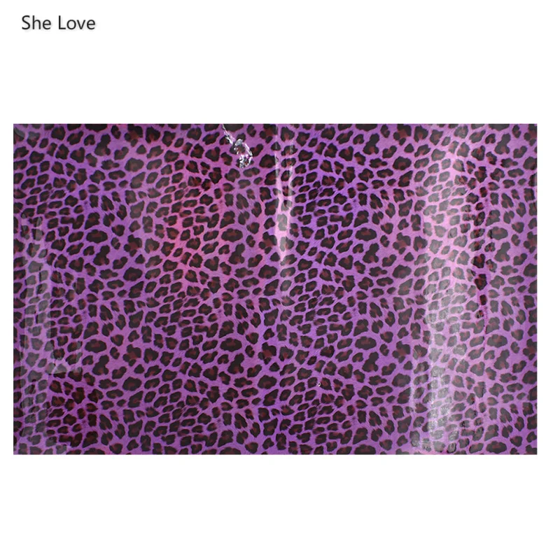 Chzimade A3 Leopard Printed Fabric Artificial Laser Synthetic Leather For Bags Garment Clothes Diy Sewing Materials Handmade | Дом и сад