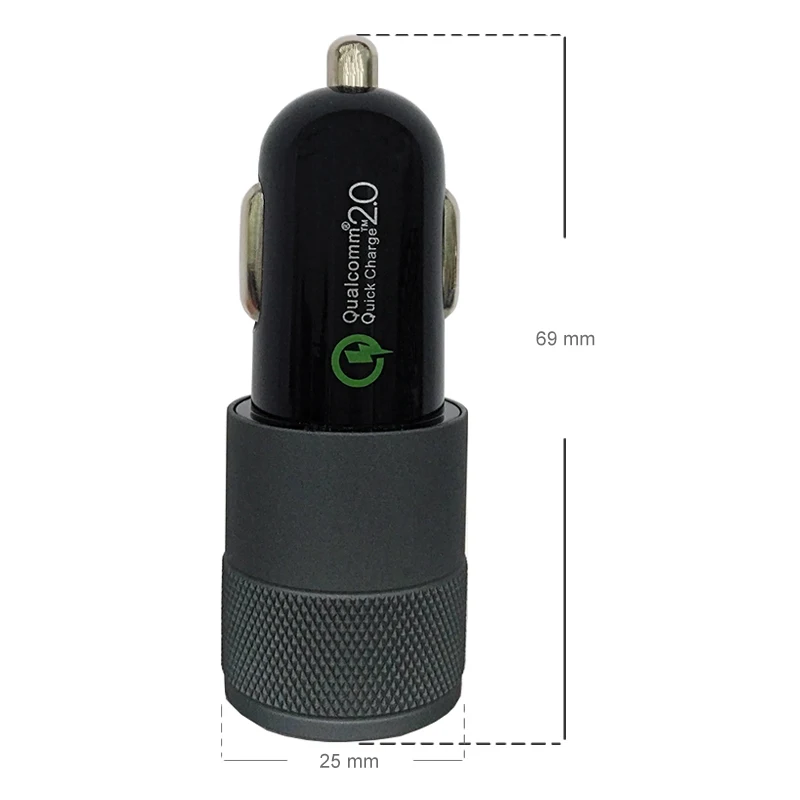 Автомобильное зарядное устройство Bili-Fox USB QC2.0 быстрое с двумя usb-портами