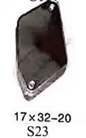 S23 17x32-20 Хрустальный замок блестящие большие акриловые зеркальные камни и пришивные стразы для платья плоские зеркальные Стразы для одежды - Цвет: S23 17x32-20