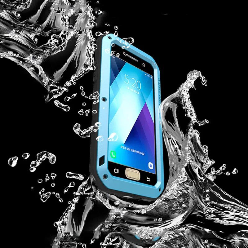 For Samsung Galaxy A5 2017 Case A3 Aluminum Metal Gorilla Glass Silicone Cover Armor Capa |