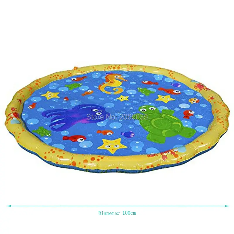 100CM Sprinkler Mats Lawn Toys For Children Baby Adult Beach Outdoor Water Party Toy Pool Accessories Family Grassland Plaything | Спорт и