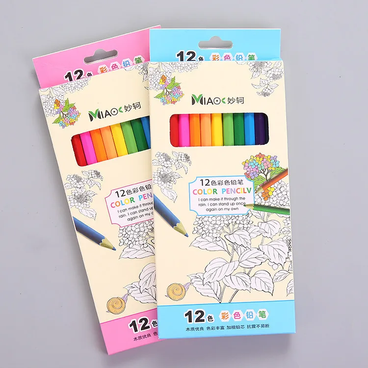 7 inch 12 colors 12/24 цветные карандаши из натурального дерева, цветные карандаши, профессиональные карандаши для рисования, для школы, офиса, художественная живопись, эскизы, принадлежности - Цвет: 7 inch 12 colors