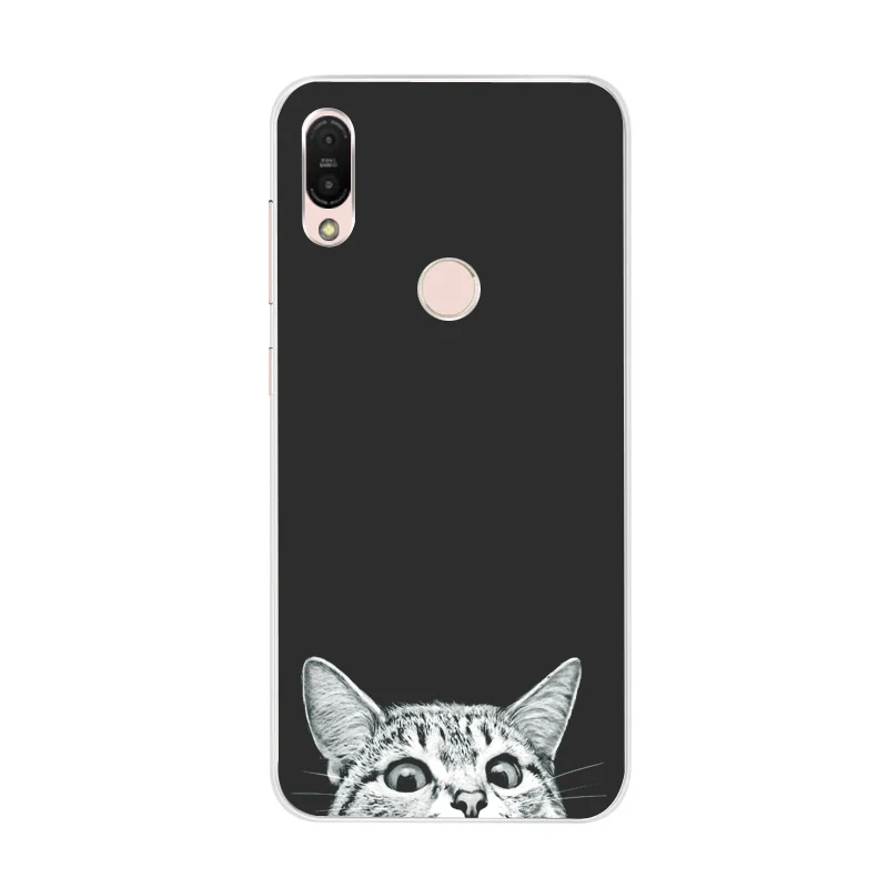 As picture showing Мягкий чехол PENSEN из ТПУ для Asus Zenfone Max Pro M1 ZB601KL ZB602KL, матовый чехол с рисунком милого кота - Цвет: As picture showing