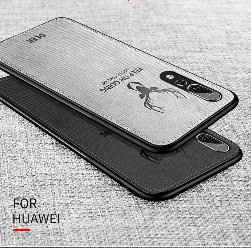 Матовый Силиконовый чехол с рисунком оленя для huawei P20 P30 Pro Lite P Smart Y9 Y7Pro Honor 8X 8C 8 9 lite 7A 7C чехол-накладка