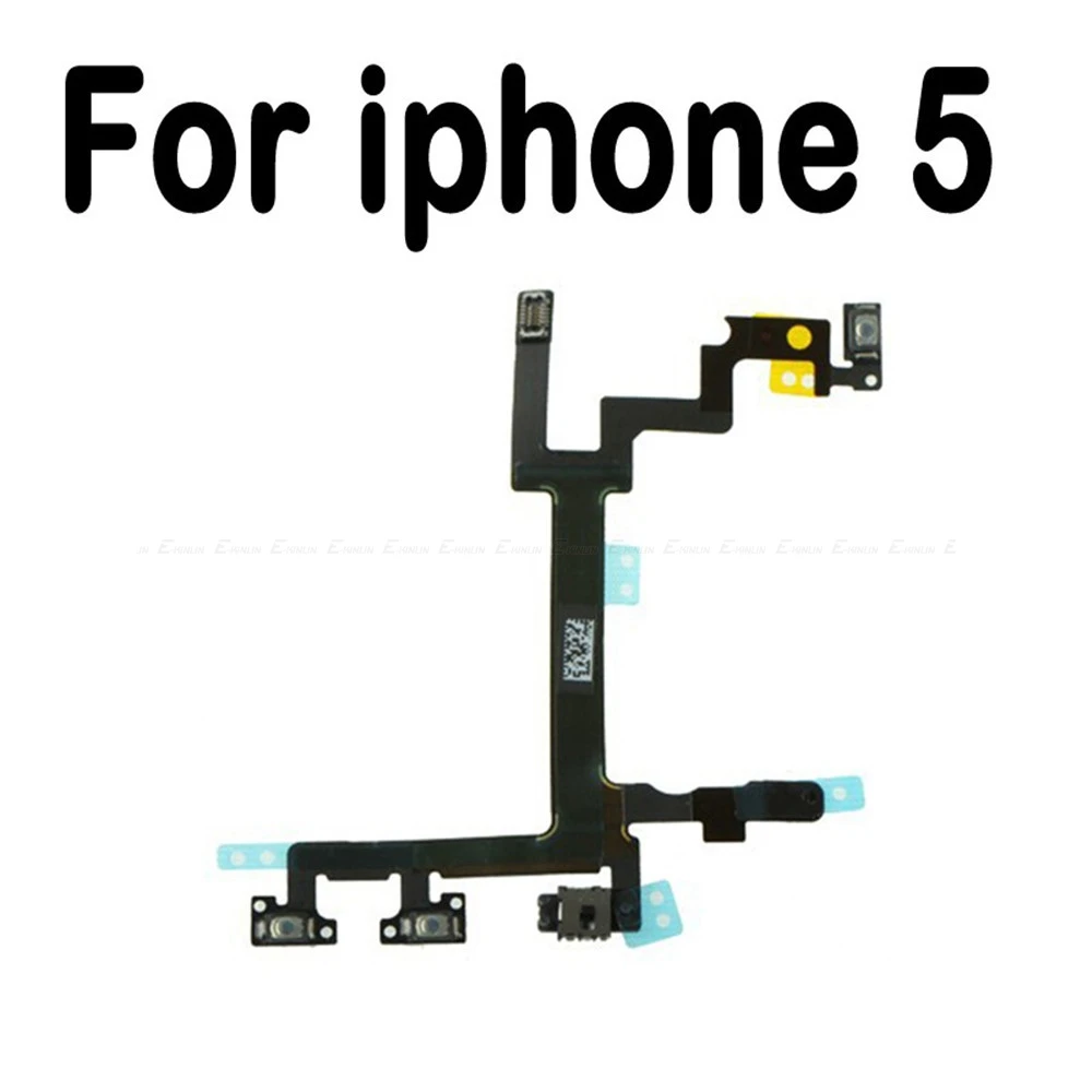 Новинка, для iPhone 6, 6S Plus, 4, 4S, 5, 5S, 5C, коннектор, кнопка включения/выключения, Кнопка громкости, гибкий кабель, лента - Цвет: For iPhone 5 On Off