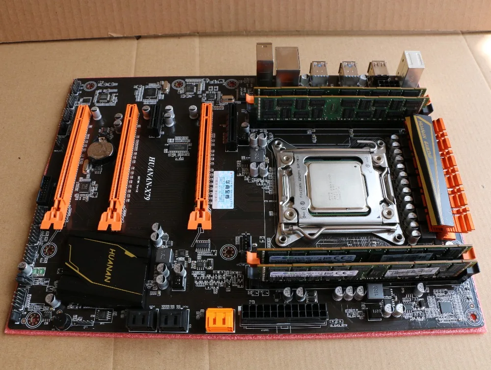 Игровая материнская плата huanan Zhi Deluxe X79 LGA 2011 ATX combos Cooler E5 2690 V2 SR1A5 4x8G 1600MHz 32gb DDR3 RECC Memory