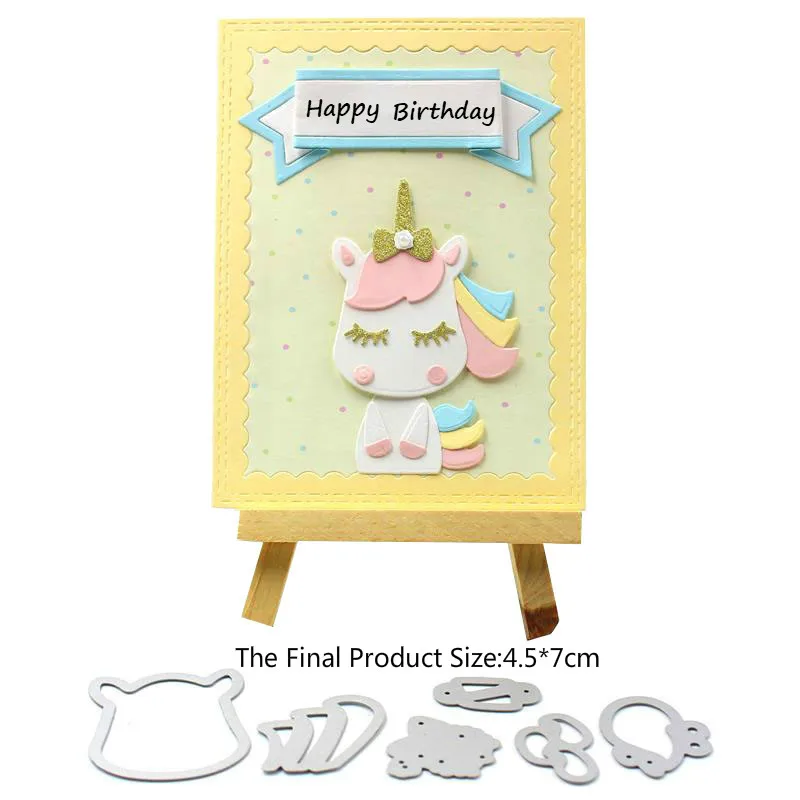 VUAWRTG милый Единорог металла резки штампы скрапбукинга бумаги ремесло украшения