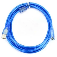 2pcs usb extension cable connector 3 meters transparent blue 64 series usb male and female data cable