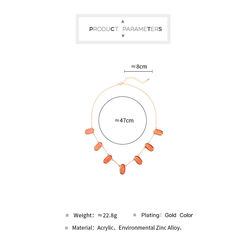 4 цвета s акриловые геометрические браслеты золотого короткое ожерелье для