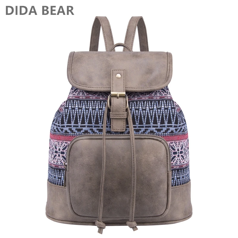 DIDABEAR New Women's Backpack Printing Canvas School Bag For Teenagers Girls Bags for Women 2019 bolsa feminina mochila Bagback