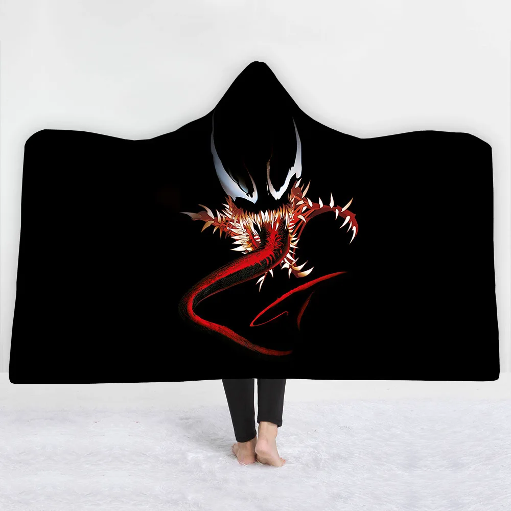 12 Одеяло с капюшоном Venom, уплотненное, пригодное для носки, флисовый плащ, волшебная Сиеста, одежда для дивана/кровати/самолета, для путешествий, постельные принадлежности, одеяло в шапке, теплое - Цвет: 12
