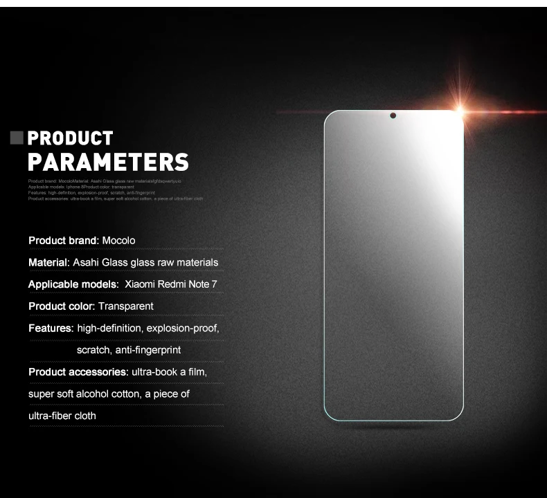 Высококачественное противоударное прозрачное стекло Mocolo для Xiaomi Redmi Note 7 PRO 0,33 мм 9H защитная пленка из закаленного стекла для Redmi 7