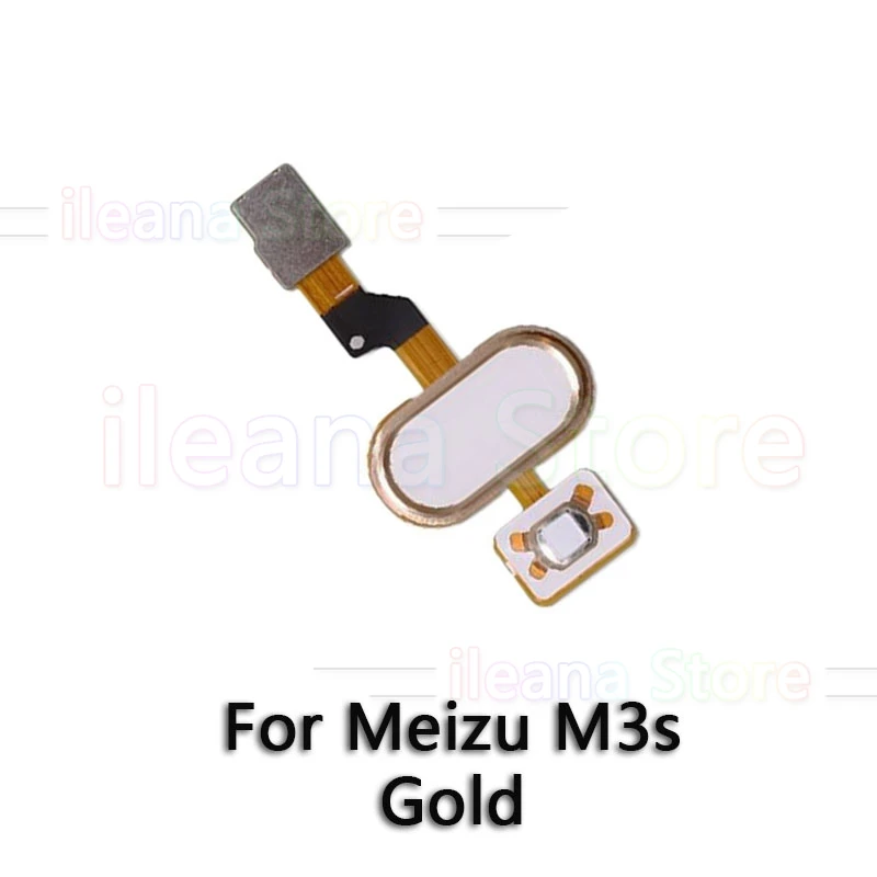 M3s Gold Главная Задняя Кнопка сенсорная ID датчик отпечатков пальцев гибкий кабель для Meizu M3 Note M3s Запчасти для телефонов - Цвет: M3s Gold