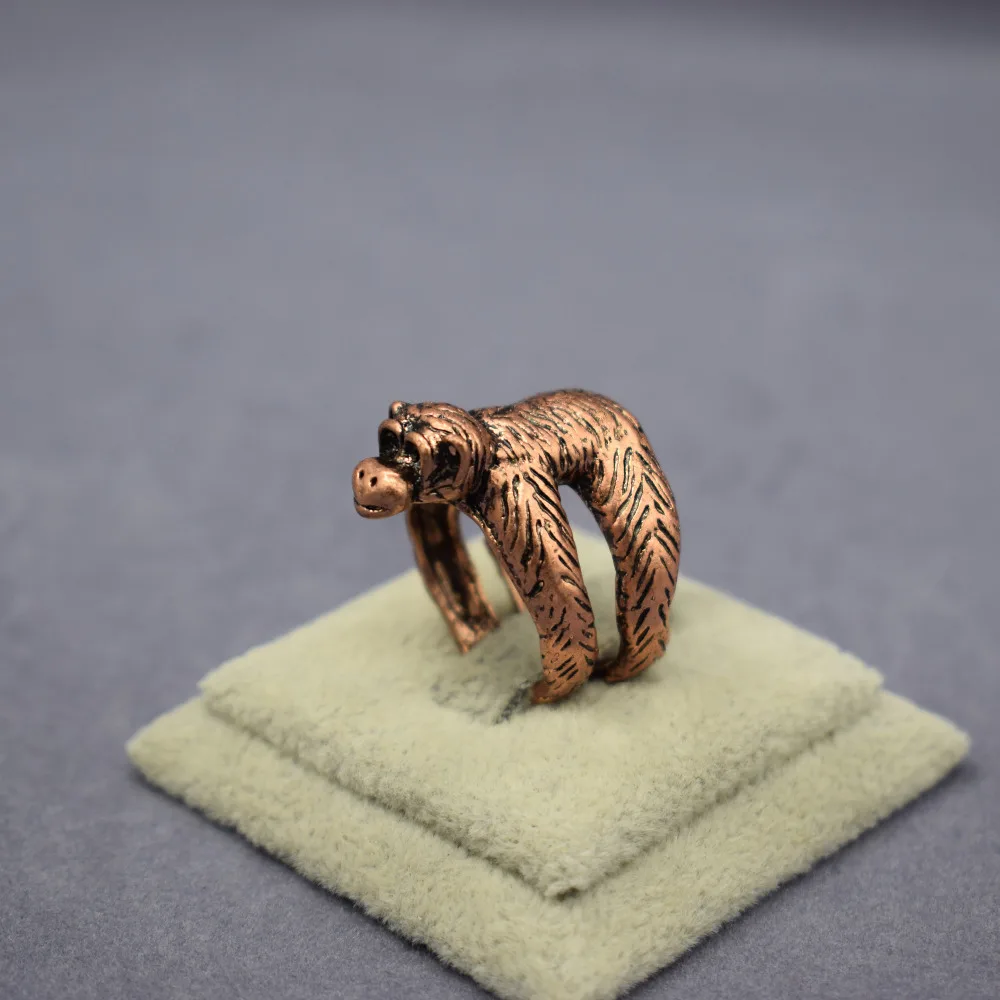 Дропшиппинг винтажные Ретро милые кольца шимпанзе регулируемые ювелирные